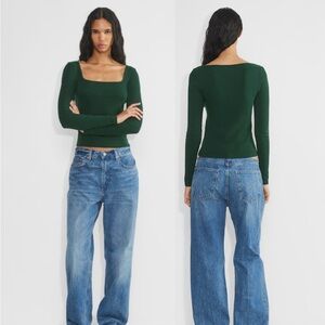 Aritzia TNA HomeStretch™ Rib Squareneck Longsleeve